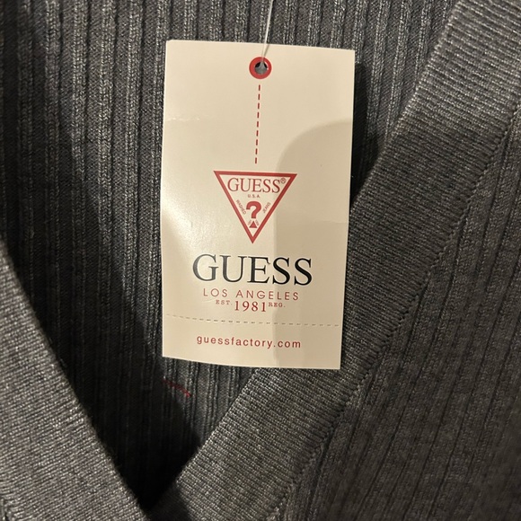 Guess Dorien Ribbed charcoal gray sweater dress - Picture 4 of 7